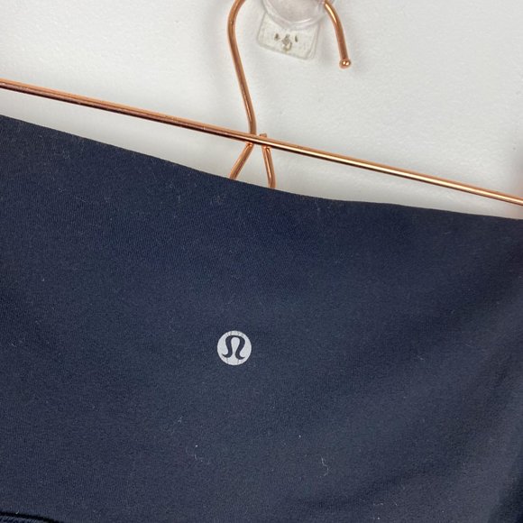 Lululemon Black Wunder Under Stretch Long Biker Shorts Sz 8 - Picture 5 of 7